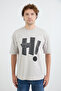 Hi Printed Crew Neck T-Shirt - 6