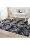 Area Rug for Living Room, Tie-Dyed Beige Soft Fuzzy Plush Indoor Carpets for Bedroom - 4