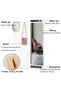 Full Body Mirror In The Entrance Furniture Foyer, Integrated Sliding Storage Mirror 30*120CM - 5