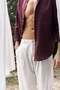 Ombretta Burgundy Linen Oversize Men's Shirt - 8