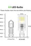 G9 LED Light Bulbs Cool White 6000K 3.8W 470lm Pack of 5 - 3