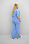 Women's Plus Size Short Sleeve Polo Neck Tracksuit Set 8188-25 - 5