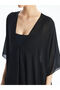 Black Women's Shawl Shawl Collar Z Kimono by Güli̇s Gi̇yi̇m - 5