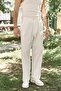 Ayyubay Pleated Ecru Men's Trousers - 4