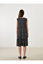 Lcw grace black bicycle collar floral a-line dress - 4