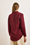 Women's Burgundy Transparent Striped Regular Fit Flowing Shirt Gml-19001334 - 2
