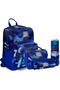 Kids Patterned 4-Piece School Bag Set (School Bag, Nutrition, Pen Holder, Water Bottle)
