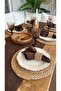 Pearl Velvet Textured Stain-Resistant Bitter Brown Runner (Napkins Not Included) - 3