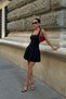 SHORTS-STYLE, SQUARE NECK, STRETCHY, SHAPING SUMMER DRESS - 5