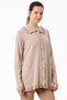 Ruffle Detailed Rayon Cardigan Beige - 3