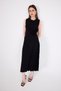 Black Floral Detailed Pleated Midi Evening Dress 251671 - 6