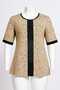 Plus Size Viscose Stone Embroidered Short Sleeve Mother Combed Cotton T-Shirt