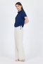 Laci Side Gathered Lace-Up Short Sleeve Shirt 4368A - 3