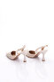 01 Women's Silver Stone Pointed Toe Heeled Shoes - 3