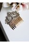 Vintage Comb Bun Buckle with Crystal Stone - 2