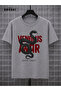 Stay Away Printed Cotton Men's Gray T-Shirt-Black Shorts Set - 3