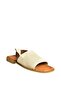 U944704203 Beige Genuine Leather Women's Sandals - 4