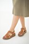 Toronto Women's Genuine Leather Sandals Brown - 4