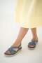 Napel Women's Genuine Leather Sandals Blue