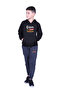 Boy's Track Suit with Hooded Kangaroo Pocket Generation Text Printed