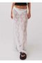 White Maxi Length Lace Fish Skirt,Maxi Imported Guipure Fish Skirt,Inner Mini Fish Guipure Skirt,Gothic Skirt - 2