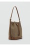 Logo Pattern Jacquard Bucket Bag