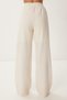Women's Cream Linen Blouse Pants Suit Bv00160 - 7