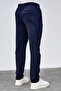 Men's Seasonal Navy Blue Relaxed Fit Elastic Waist Lace-Up Double-Leg Jogger Pants Bolt-1997 - 7