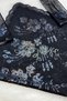 Black Bride Groom Groomsman Bridesmaid Henna Night Soldier Shoulder Cover Shawl with Gloves Sequin Flower Motif - 4
