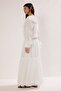 Ecru Elastic-Waist Ruffled Boho Maxi Woven Dress TWOSS25EL00864 - 4