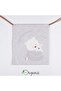 Unisex Baby Bear Embroidered 90x80 Cm Double Layer Cotton Combed Cotton Baby Blanket - Gray