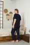 Viscose Fabric Women's Plus Size Short Sleeve Pajamas Set - 3
