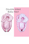 - Two Sided Portable Baby Bed Set - Pink - 4 Pcs - 3