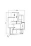 Barce Modern Bookcase Display Unit White - 3