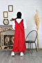 Button Detailed Velvet Salopette Dress - 4