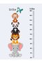 Cute Animals Themed Height Meter Children's Room Multi-Purpose Decorative Meter Wall Sticker - 6