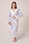 Narciso Fiore Patterned Digital Printed Hooded Bathrobe Spa Thermal Bath Sauna Bathrobe - 3