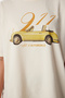 Printed Cotton Knitted T-Shirt Cream Lus0149 - 3