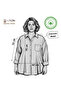 Women's Green Oversized Linen Shirt 100% Cotton - 2
