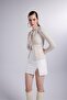 Snap Fastener Long Sleeve Anna Blouse Beige - 3