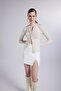 Snap Fastener Long Sleeve Anna Blouse Beige - 4