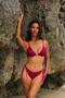 Olympos Purple Triangle Bikini Top with Removable Pad Without Padding - 4
