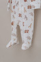 0.3 Tog Zippered Baby Jumpsuit with Booties - Pureline Series - Cute Animals - 8