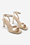 Women's Blunt Toe Ankle Strap Classic Heeled Sandals Vados Gold - 5