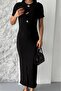 Draped Sun Accessory Half Sleeve Slit Elibse