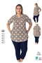Women's Plus Size Cotton Modal Fabric Lycra Bottom-Top Capri Suit 6085