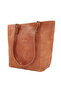Tan Tote Genuine Leather Women's Shopping Handbag and Shoulder Bag - 5