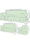 Crinkled Sofa Couch Cover Set Elastic Skirted Sofa Couch Slipcover 3+3+1+1 Standard - 3