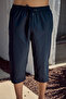 Remsa Men's Blue Sea Long Capri Shorts Swimsuit RKS-01 Navy Blue - 4