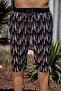 Men's Pool Sea Long Capri Shorts Swimwear Rk004 Black - 4